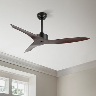 Aldrin 50" Modern Minimalist Iron/Plastic Mobile-App/Remote-Controlled 6-Speed Razor Ceiling Fan