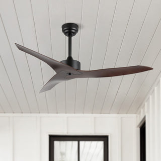 Aldrin 50" Modern Minimalist Iron/Plastic Mobile-App/Remote-Controlled 6-Speed Razor Ceiling Fan