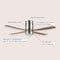 Theo 52" Contemporary Minimalist Iron/Acrylic Mobile-App/Remote-Controlled 6-Speed Integrated LED Ceiling Fan