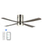 Theo 52" Contemporary Minimalist Iron/Acrylic Mobile-App/Remote-Controlled 6-Speed Integrated LED Ceiling Fan