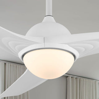 Sully 52" Contemporary Industrial Iron/Plastic Mobile-App/Remote-Controlled 6-Speed Propeller Integrated LED Ceiling Fan