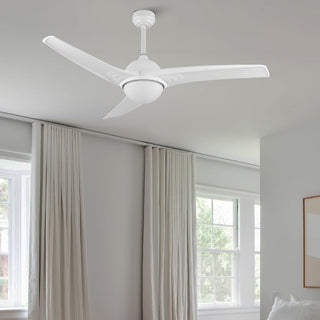 Sully 52" Contemporary Industrial Iron/Plastic Mobile-App/Remote-Controlled 6-Speed Propeller Integrated LED Ceiling Fan
