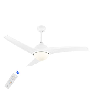 Sully 52" Contemporary Industrial Iron/Plastic Mobile-App/Remote-Controlled 6-Speed Propeller Integrated LED Ceiling Fan