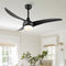 Aviator 52" Coastal Vintage Iron/Plastic Mobile-App/Remote-Controlled 6-Speed Retro Swirl Integrated LED Ceiling Fan