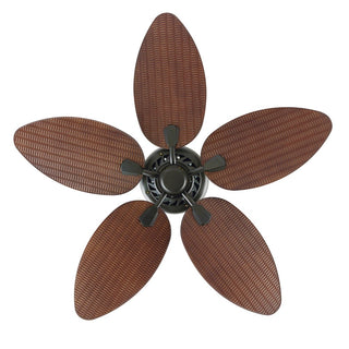 Raffles 52" Bohemian Industrial Iron/Plastic Mobile-App/Remote-Controlled 6-Speed Palm Blade Ceiling Fan - JONATHAN Y