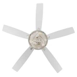 Max 52"  Farmhouse Industrial Iron/Wood Mobile-App/Remote-Controlled LED Ceiling Fan