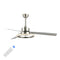 Remy 52" Modern Industrial Iron/Acrylic/Wood Remote-Controlled 6-Speed Integrated LED Ceiling Fan