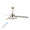 Remy 52" Modern Industrial Iron/Acrylic/Wood Remote-Controlled 6-Speed Integrated LED Ceiling Fan