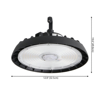 12 in. 200-Watt Integrated LED High Bay Indoor/Outdoor UFO Light with 26000 Lumens 5000K