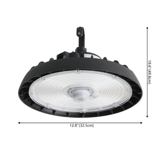 12 in. 200-Watt Integrated LED Motion Sensor High Bay Indoor/Outdoor UFO Light with 26000 Lumens 5000K