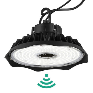 12 in. 200-Watt Integrated LED Motion Sensor High Bay Indoor/Outdoor UFO Light with 26000 Lumens 5000K - JONATHAN Y