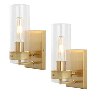 Harper 4.5" Coastal Minimalist Iron/Glass LED Sconce - JONATHAN Y
