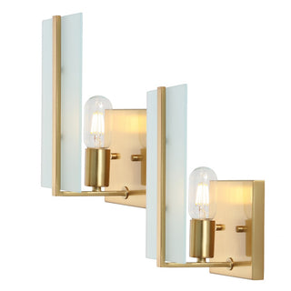Mila 5.5" Modern Coastal Iron/Glass LED Sconce - JONATHAN Y