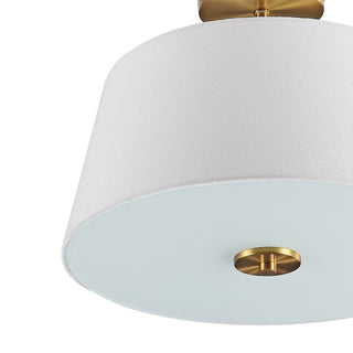 Isabella 15" Modern Midcentury Iron LED Semi Flush Mount - JONATHAN Y