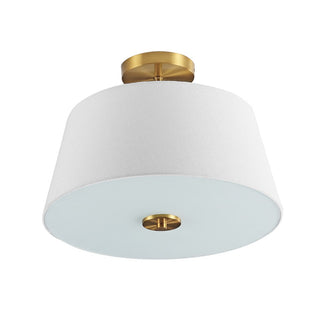Isabella 15" Modern Midcentury Iron LED Semi Flush Mount - JONATHAN Y