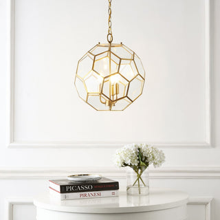 Bee 13.5" Modern Bohemian Iron/Glass LED Pendant - JONATHAN Y