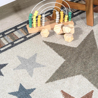 Star Gazer Geometric Machine-washable Area Rug - JONATHAN Y
