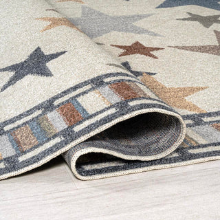 Star Gazer Geometric Machine-washable Area Rug - JONATHAN Y