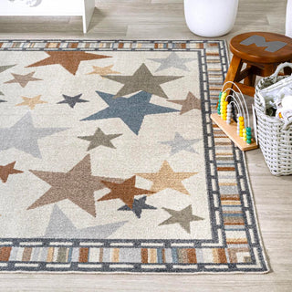 Star Gazer Geometric Machine-washable Area Rug - JONATHAN Y