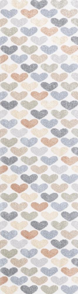 Dila Modern Hearts Geometric Machine-washable Area Rug - JONATHAN Y