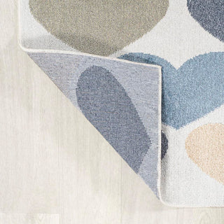 Dila Modern Hearts Geometric Machine-washable Area Rug - JONATHAN Y
