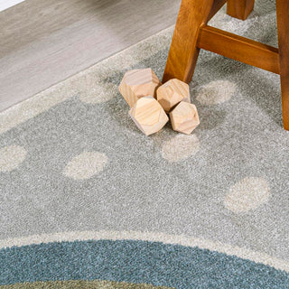Minha Rainbow Dot Modern Machine-washable Area Rug - JONATHAN Y