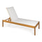 Lagunan 77.56"x26.38" Modern Minimalist Adjustable Acacia Wood Chaise Outdoor Lounge Chair