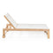 Trabuco Coastal Modern Acacia Wood Mesh 3-Position Outdoor Chaise Lounge Set with Side Table
