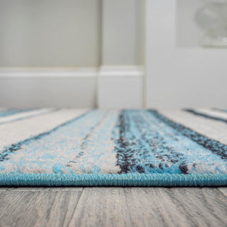 Magnolia Beach Strie' Striped Area Rug - JONATHAN Y