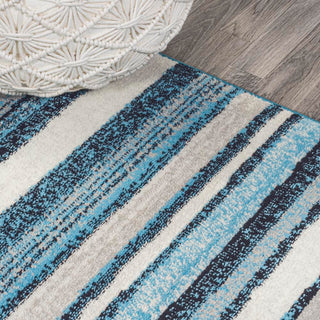Magnolia Beach Strie' Striped Area Rug - JONATHAN Y