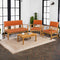 Barclay 4-Piece Modern Coastal Acacia Wood Conversation Outdoor Patio Set with Cushions
