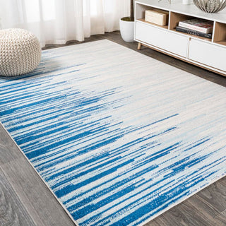Linear Modern Half-stripe Area Rug - JONATHAN Y