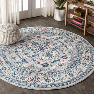 Edison modern Persian Vintage Medallion Area Rug - JONATHAN Y