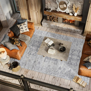 Kasbah Modern Persian Vintage Medallion Area Rug - JONATHAN Y