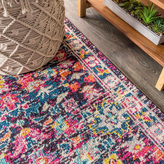 Alfombra Modern Persian Boho Floral Area Rug - JONATHAN Y
