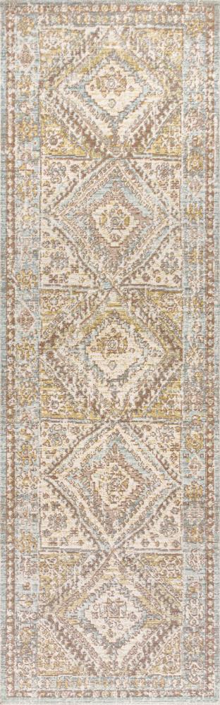 Darija Ornate Geometric Medallion Area Rug