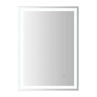 Pax Rectangular Frameless Anti-Fog Aluminum Front/Back-lit Tri-color LED Bathroom Vanity Mirror with Smart Touch Control