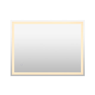 Pax Rectangular Frameless Anti-Fog Aluminum Front/Back-lit Tri-color LED Bathroom Vanity Mirror with Smart Touch Control - JONATHAN Y