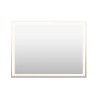 Pax Rectangular Frameless Anti-Fog Aluminum Front/Back-lit Tri-color LED Bathroom Vanity Mirror with Smart Touch Control - JONATHAN Y