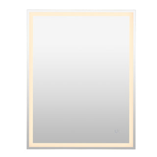 Pax Rectangular Frameless Anti-Fog Aluminum Front/Back-lit Tri-color LED Bathroom Vanity Mirror with Smart Touch Control - JONATHAN Y
