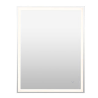 Pax Rectangular Frameless Anti-Fog Aluminum Front/Back-lit Tri-color LED Bathroom Vanity Mirror with Smart Touch Control - JONATHAN Y