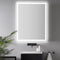 Pax Rectangular Frameless Anti-Fog Aluminum Front/Back-lit Tri-color LED Bathroom Vanity Mirror with Smart Touch Control
