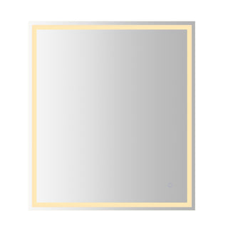 Pax Rectangular Frameless Anti-Fog Aluminum Front/Back-lit Tri-color LED Bathroom Vanity Mirror with Smart Touch Control