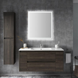 Pax Rectangular Frameless Anti-Fog Aluminum Front/Back-lit Tri-color LED Bathroom Vanity Mirror with Smart Touch Control