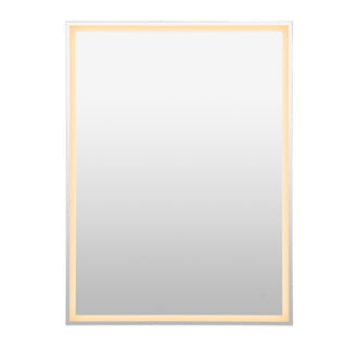 Pax Rectangular Frameless Anti-Fog Aluminum Front/Back-lit Tri-color LED Bathroom Vanity Mirror with Smart Touch Control