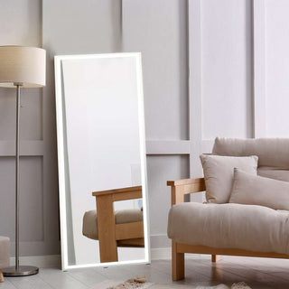 Soraya Full-length Rectangular Frameless Anti-Fog Plug-in/Hardwire Aluminum Front-lit Tri-color LED Freestand/Hang Mirror with Smart Touch Control - JONATHAN Y