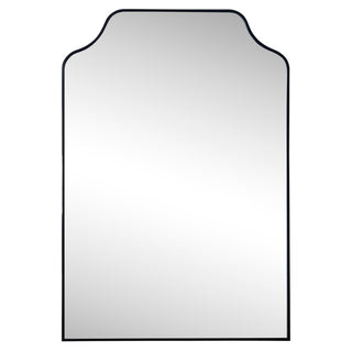 Lindie 24 in. W x 36 in. H Medium Scalloped-Top Metal Framed Wall Mounted Mirror - JONATHAN Y