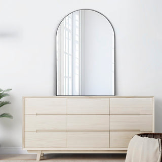 Elodie 24 in. W x 36 in. H Medium Arched Metal Framed Wall Mounted Mirror - JONATHAN Y