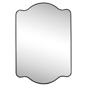 Louisa 24 in. W x 36 in. H Medium Scalloped Rectangular Metal Framed Wall Mirror