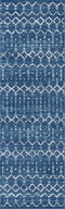 Moroccan Hype Boho Vintage Diamond Area Rug Blue/White